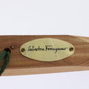 Salvatore Ferragamo Shoes Keeper Wood Metal Beige Auth 45678-7