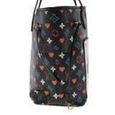 LOUIS VUITTON Monogram Game On Neverfull MM Schultertasche M57483 LV Auth 46152S-3