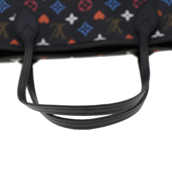 LOUIS VUITTON Monogram Game On Neverfull MM Schultertasche M57483 LV Auth 46152S