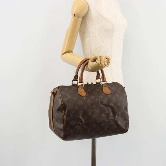 LOUIS VUITTON Monogram Speedy Bandouliere 30 Hand Bag 2way M41112 LV Auth 46219