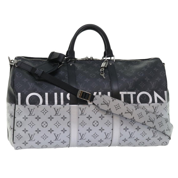 LOUIS VUITTON Eclipse Split Keepall Bandouliere 50 Boston Bag M43817 Auth 46325S