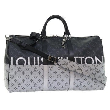 LOUIS VUITTON Eclipse Split Keepall Bandouliere 50 Boston Bag M43817 Auth 46325S