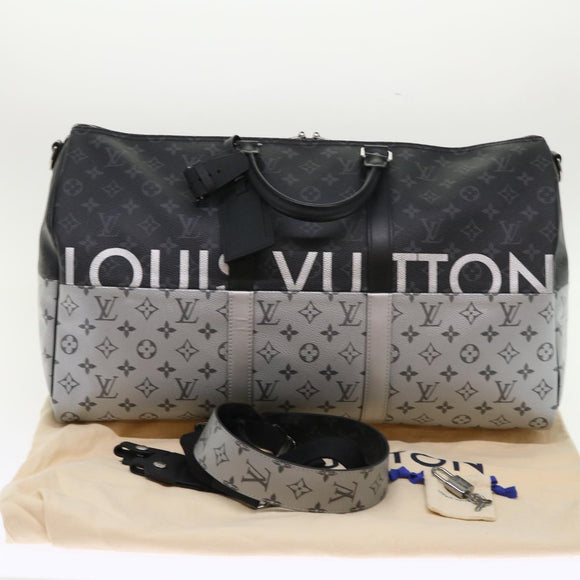 LOUIS VUITTON Eclipse Split Keepall Bandouliere 50 Boston Bag M43817 Auth 46325S