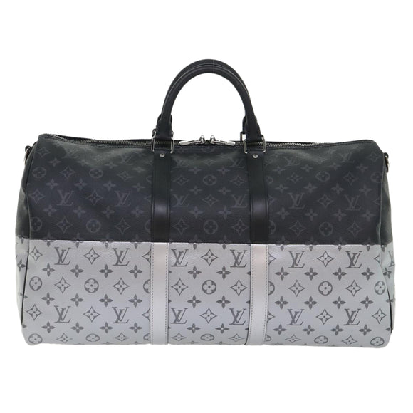 LOUIS VUITTON Eclipse Split Keepall Bandouliere 50 Boston Bag M43817 Auth 46325S