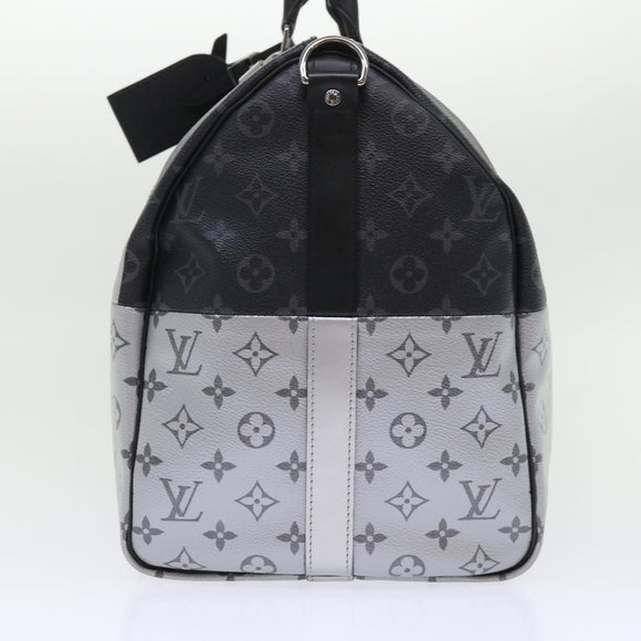 LOUIS VUITTON Eclipse Split Keepall Bandouliere 50 Boston Bag M43817 Auth 46325S