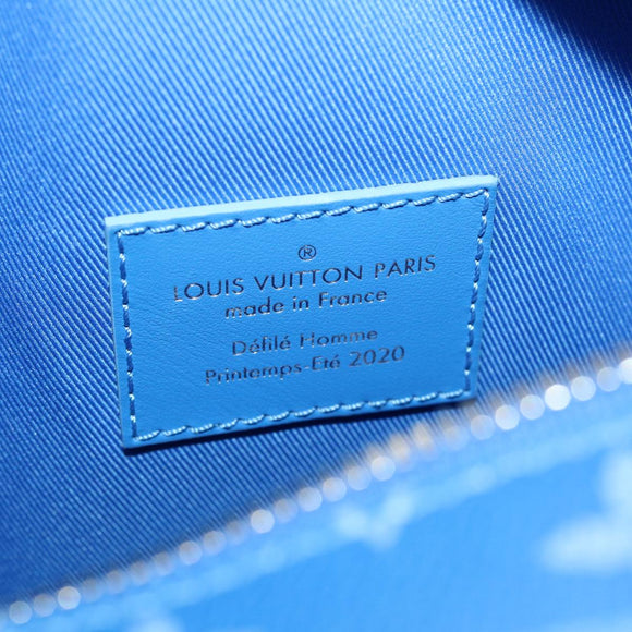 LOUIS VUITTON Monogram Clouds Soft Trunk Shoulder Bag Blue M45430 LV Auth 46350S