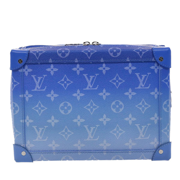 LOUIS VUITTON Monogram Clouds Soft Trunk Shoulder Bag Blue M45430 LV Auth 46350S