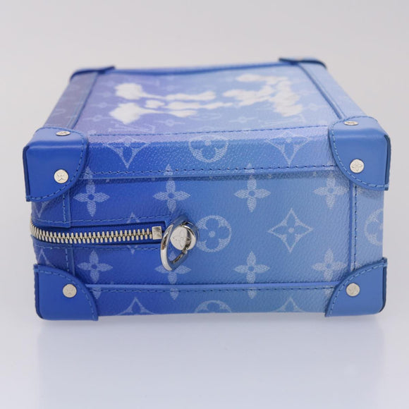 LOUIS VUITTON Monogram Clouds Soft Trunk Shoulder Bag Blue M45430 LV Auth 46350S
