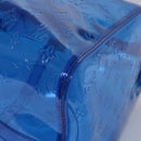 LOUIS VUITTON Monogram Vinyl Keepall Bandouliere 50 Bag Blue M53272 Auth 46351S-15