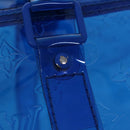 LOUIS VUITTON Monogram Vinyl Keepall Bandouliere 50 Bag Blue M53272 Auth 46351S-19