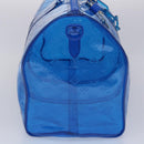 LOUIS VUITTON Monogram Vinyl Keepall Bandouliere 50 Bag Blue M53272 Auth 46351S-4
