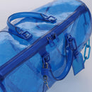 LOUIS VUITTON Monogram Vinyl Keepall Bandouliere 50 Bag Blue M53272 Auth 46351SM-6