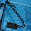 LOUIS VUITTON Monogram Mesh Keepall Triangle 50 Bag Blue M45048 LV Auth 46405SAM-9