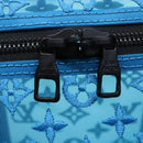 LOUIS VUITTON Monogram Mesh Keepall Triangle 50 Bag Blue M45048 LV Auth 46405SAM-20