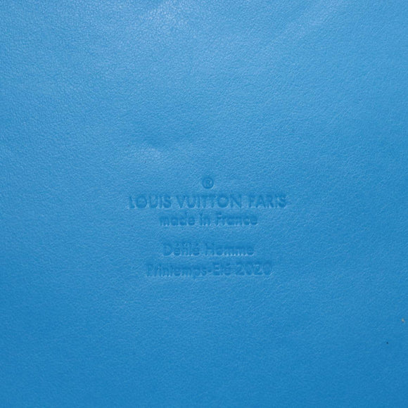 LOUIS VUITTON Monogram Mesh Keepall Triangle 50 Bag Blue M45048 LV Auth 46405SAM