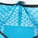 LOUIS VUITTON Monogram Mesh Keepall Triangle 50 Bag Blue M45048 LV Auth 46405SAM-22