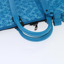 LOUIS VUITTON Monogram Mesh Keepall Triangle 50 Bag Blue M45048 LV Auth 46405SAM-7