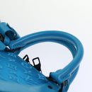 LOUIS VUITTON Monogram Mesh Keepall Triangle 50 Bag Blue M45048 LV Auth 46405SAM-14