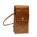 LOUIS VUITTON Monogram Vernis Cigarette Case Bronze M91156 LV Auth 46537-1