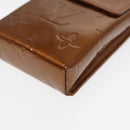 LOUIS VUITTON Monogram Vernis Cigarette Case Bronze M91156 LV Auth 46537-16
