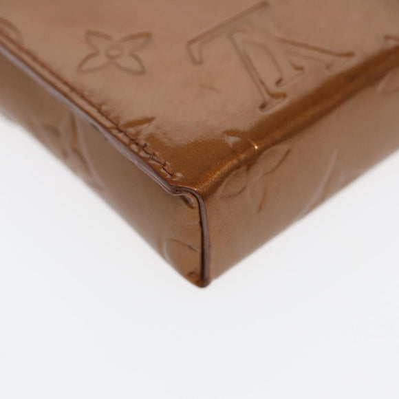 LOUIS VUITTON Monogram Vernis Cigarette Case Bronze M91156 LV Auth 46537