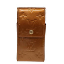 LOUIS VUITTON Monogram Vernis Cigarette Case Bronze M91156 LV Auth 46537-13