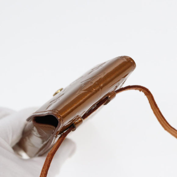 LOUIS VUITTON Monogram Vernis Cigarette Case Bronze M91156 LV Auth 46537