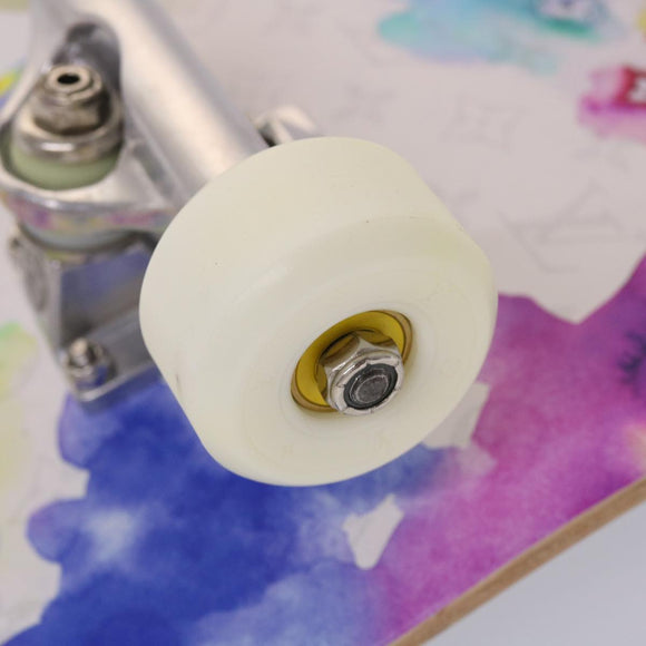 LOUIS VUITTON Monogram Water Color Skateboard Wood 22SS White GI0622 Auth 46805SM