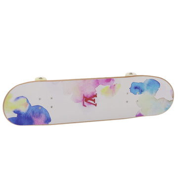LOUIS VUITTON Monogram Water Color Skateboard Wood 22SS White GI0622 Auth 46805SM