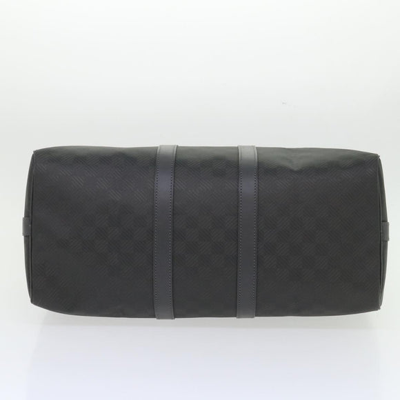 LOUIS VUITTON Damier Carbon Keepall Bandouliere 45 Bag Black N41324 Auth 46967SV