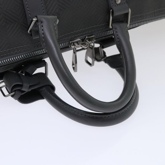 LOUIS VUITTON Damier Carbon Keepall Bandouliere 45 Bag Black N41324 Auth 46967SV