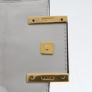 FENDI Zucca Canvas Nano Baguette Chain Shoulder Bag Leather White Auth 47061V-10