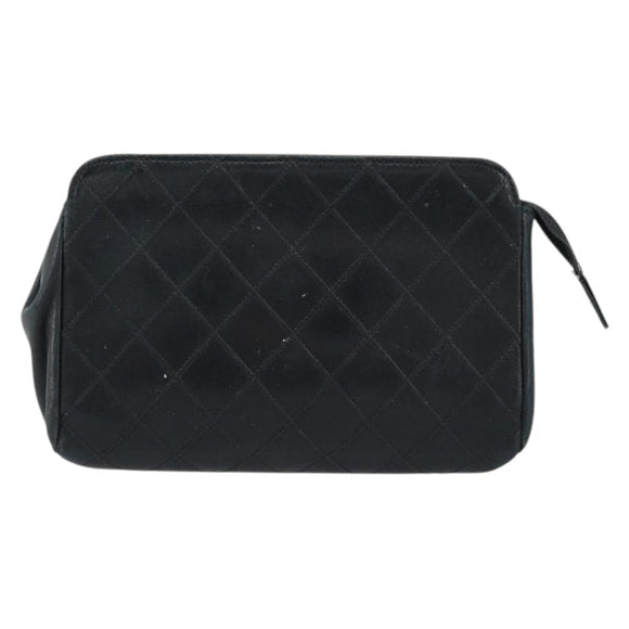 CHANEL Etui Lammleder Schwarz CC Auth 4707