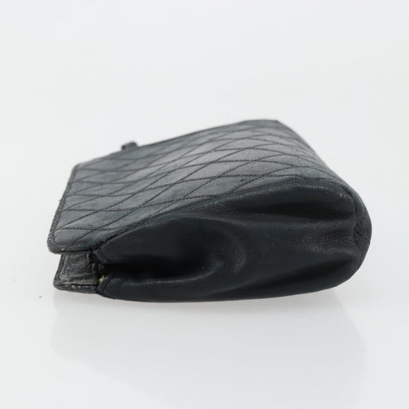 CHANEL Etui Lammleder Schwarz CC Auth 4707