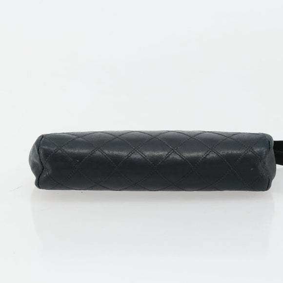 CHANEL Etui Lammleder Schwarz CC Auth 4707