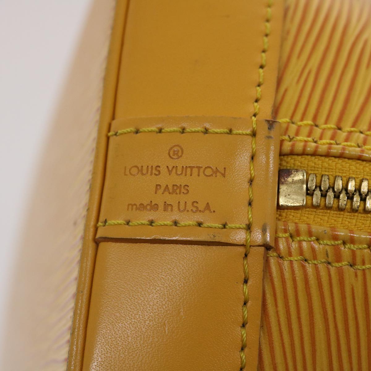 LOUIS VUITTON Epi Alma Hand Bag Tassili Yellow M52149 LV Auth 47085