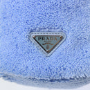PRADA Terry Hand Bag 2way Light Blue Black Auth 47188SAV-17