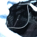 PRADA Terry Hand Bag 2way Light Blue Black Auth 47188SAV-21