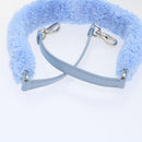 PRADA Terry Hand Bag 2way Light Blue Black Auth 47188SAV-23
