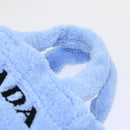PRADA Terry Hand Bag 2way Light Blue Black Auth 47188SAV-8