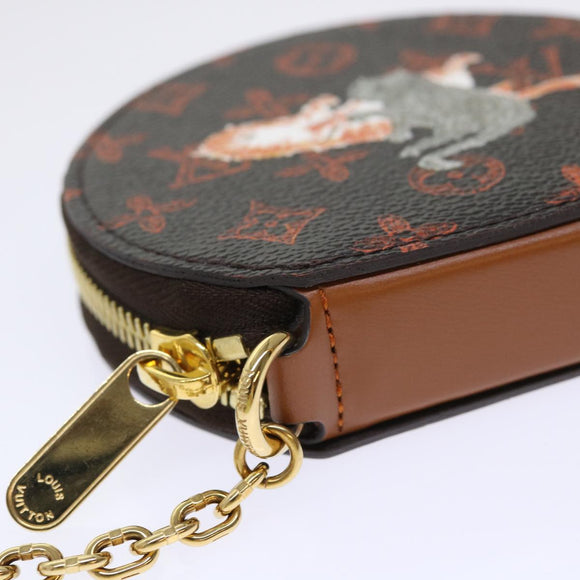 LOUIS VUITTON Catgram Chain Micro Powat Chapeau Münzbörse M63886 LV Auth 47211SM