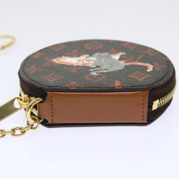 LOUIS VUITTON Catgram Chain Micro Powat Chapeau Münzbörse M63886 LV Auth 47211SM
