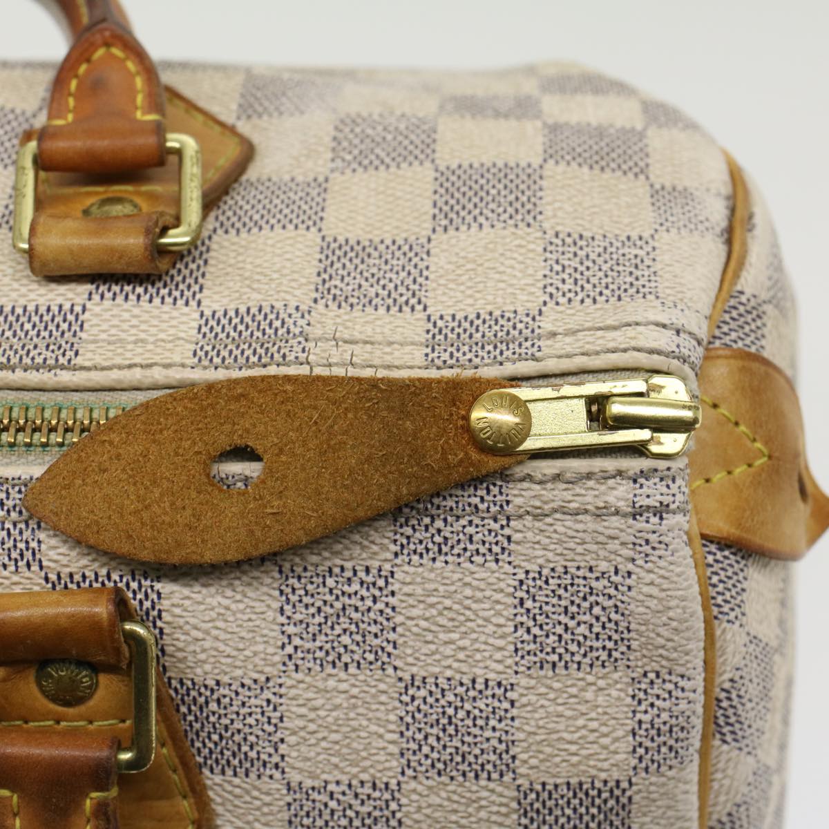 LOUIS VUITTON Damier Azur Speedy 30 Hand Bag N41533 LV Auth 47219