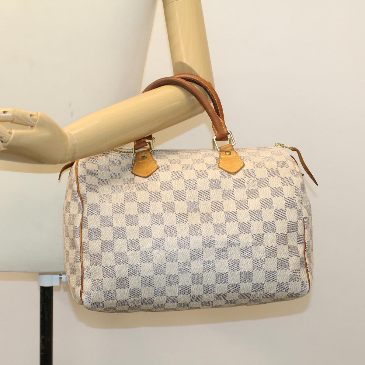 LOUIS VUITTON Damier Azur Speedy 30 Hand Bag N41533 LV Auth 47219