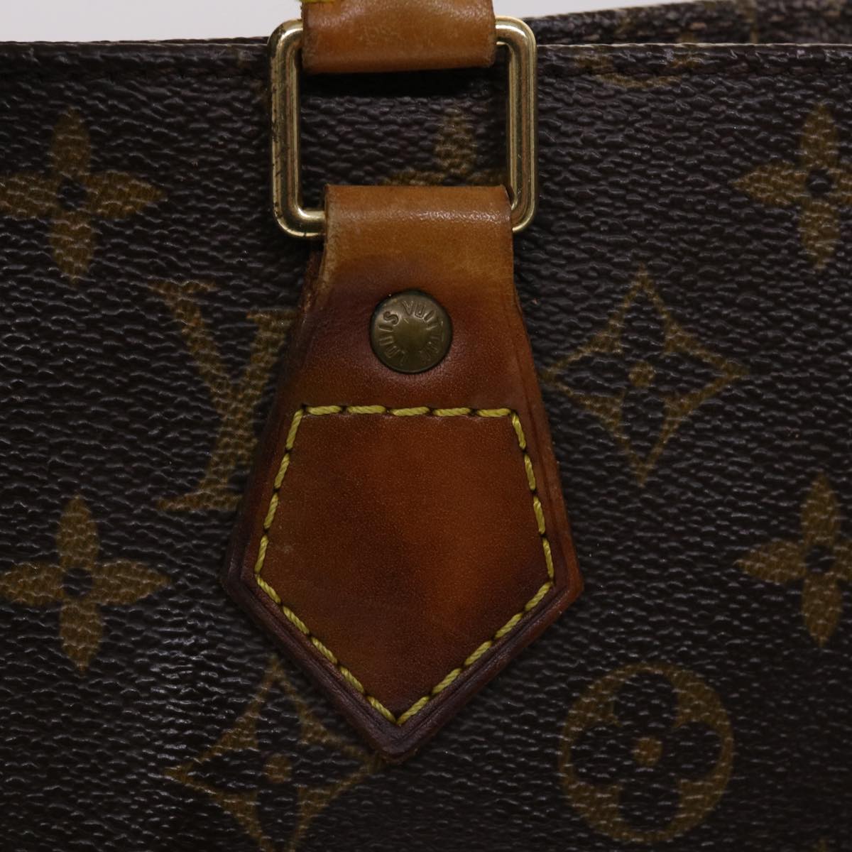 LOUIS VUITTON Monogram Sac Plat Hand Bag M51140 LV Auth 47280