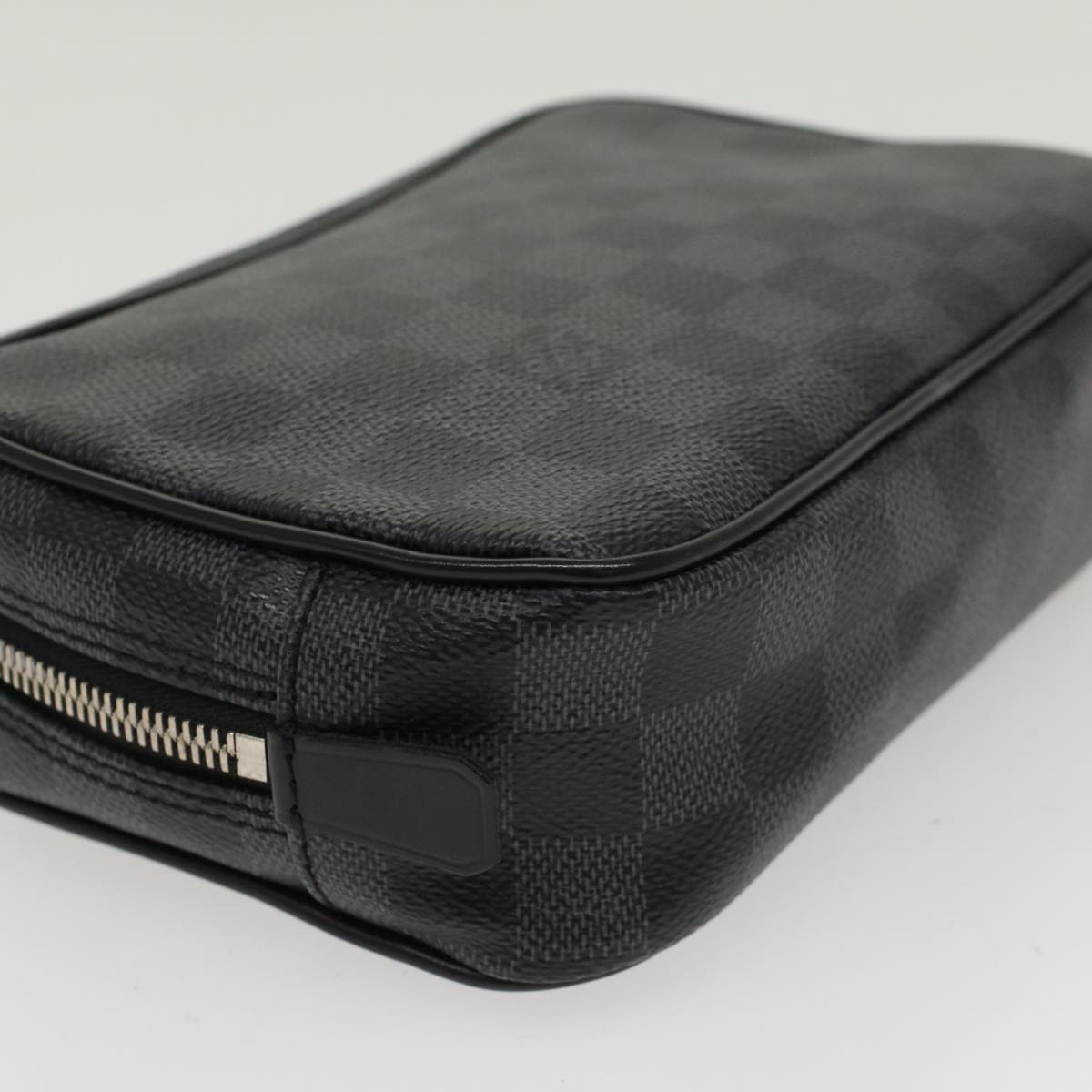 LOUIS VUITTON Damier Graphite Trousse Toilet PM Clutch Bag N47522 LV Auth 47306