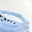 PRADA Terry Hand Bag Fabric Light Blue Black Auth 47378AM-8