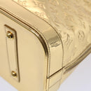 LOUIS VUITTON Monogram Miroir Alma GM Hand Bag Gold Dore M95274 LV Auth 47396S-14