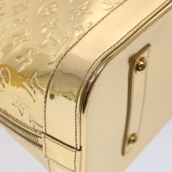 LOUIS VUITTON Monogram Miroir Alma GM Hand Bag Gold Dore M95274 LV Auth 47396S
