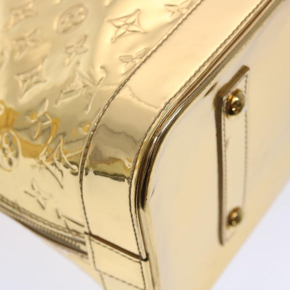 LOUIS VUITTON Monogram Miroir Alma GM Hand Bag Gold Dore M95274 LV Auth 47396S